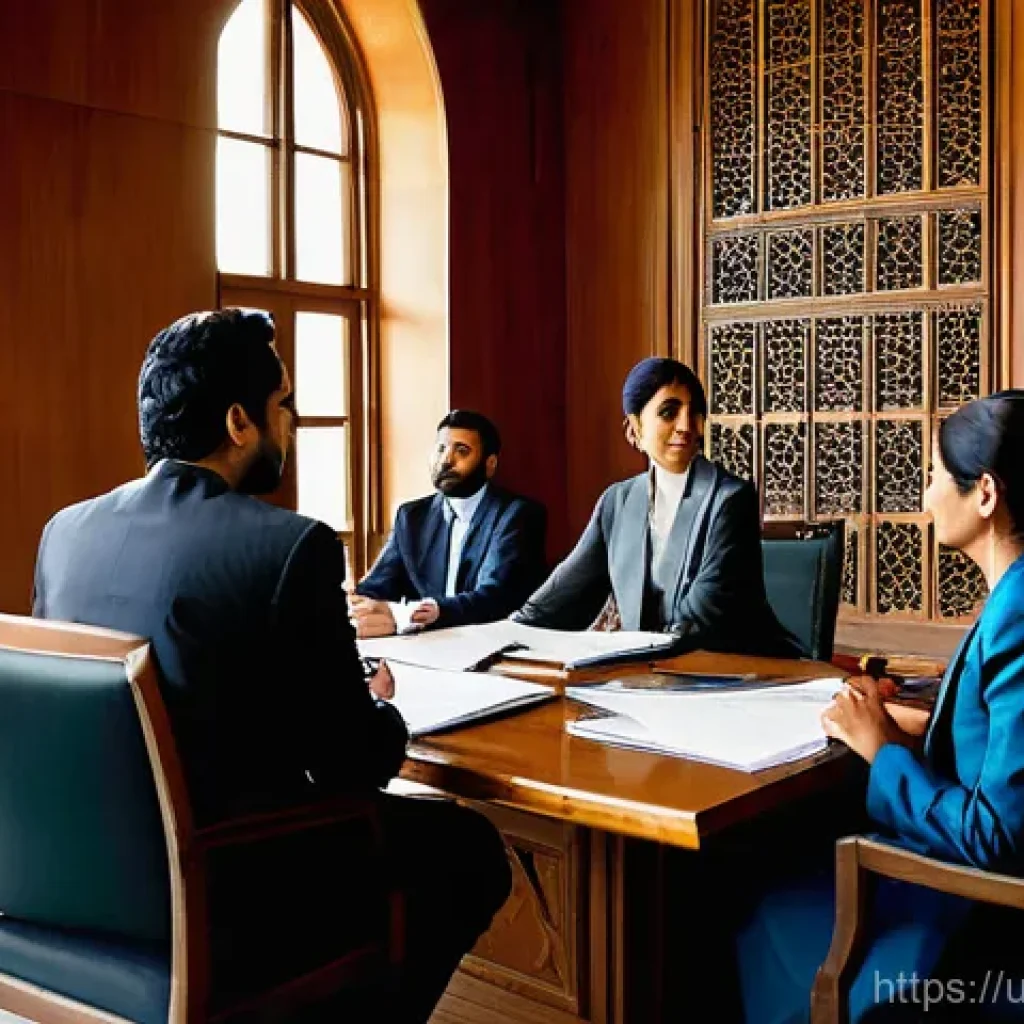 법무사 사무소와 로펌의 협업 사례 - **Prompt:** "A diverse group of lawyers, including both a seasoned local attorney with a warm, appro...