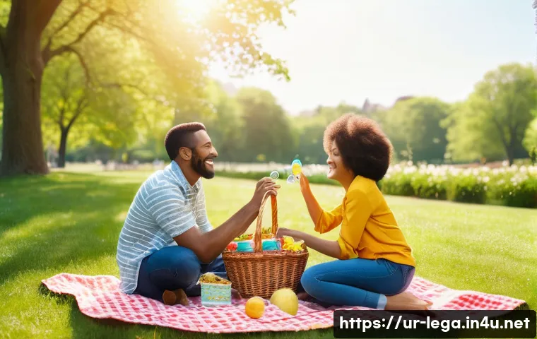 법무사 사무소 운영 시 필요한 서류 관리 방법 - **Prompt:** A vibrant, cheerful scene depicting a diverse family enjoying a picnic in a sun-drenched...